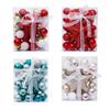30pcs Christmas Pendant Christmas Ball Tree Top Star Gift Box Set H Model White Gold
