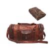 24-дюймовые мужские коричневые винтажные спортивные сумки из натуральной кожи ручной работы для дорожного багажа. С комбинированным кожаным дневником