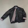 Mens Vintage Loose Fit Leather Jacket Streetwear Biker Coat Teens