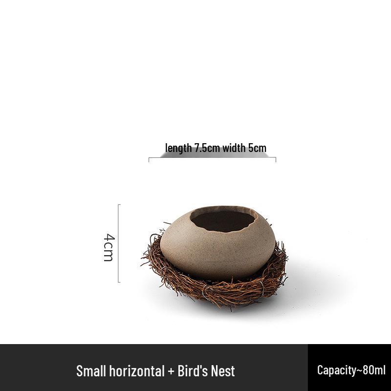Креативная десертная миска из скорлупы страусиного яйца - Уникальная керамическая посуда для холодных напитков и барбекю