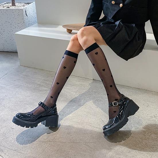 Стильные длинные носки, однотонные эластичные украшения для ног