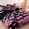 3pcs Featuring a Bow Tie Theme Design  Duvet Cover Set,Leopard Print bow Soft Brushed Printing Duvet Cover For Home And Dorm Use