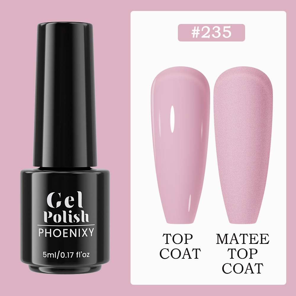 PHOENIXY 5ML Long-lasting Gel Nail Polish Top Base Coat Needed UV LED Soak-off Gel Nail Varnishes