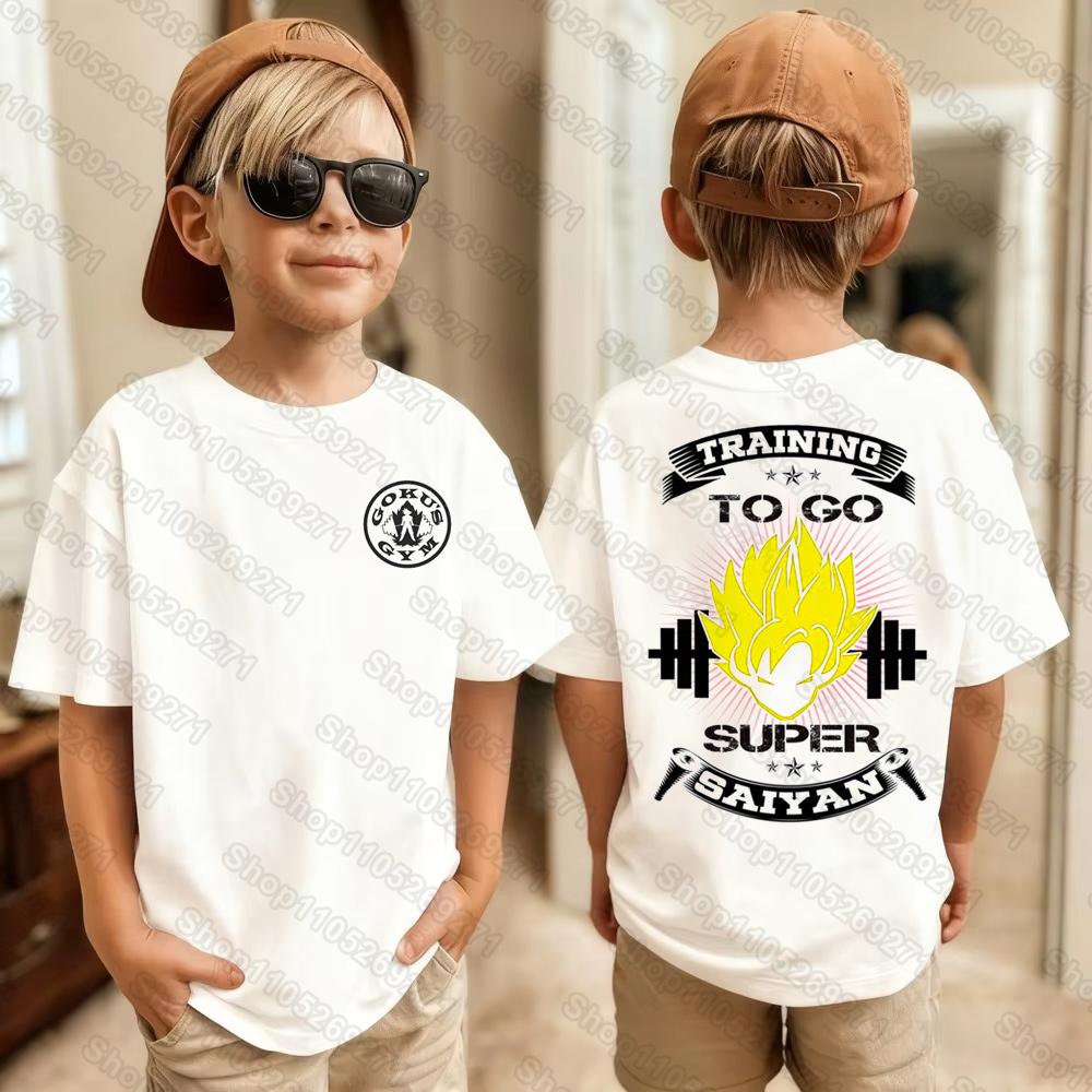 Dragon Ball Goku Cool Mens Kids Cotton TShirt Harajuku Vintage Japanese Anime Short Sleeve Oversized Fitness Sports Casual Top