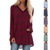 Fashionable Women's Casual Long Sleeve V-neck Printed Top