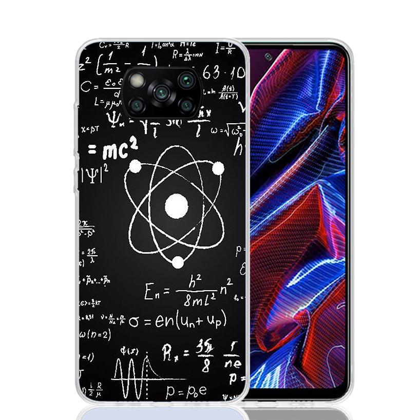 Physics Chemical Mathematics Phone Case For Xiaomi Poco X7 X6 X5 Pro F7 Ultra Redmi 15C 15 13 13C 12 12C 10 10A 10C 9 9A 9C 9T C