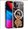 Прозрачный чехол с магнитом и цветочным мишкой для Apple iPhone 14-17 Pro Max
