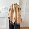Women's Elegant British Style Double-Sided Jacquard Winter Scarf & Shawl