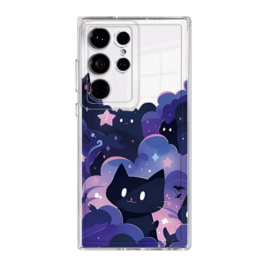 Мультяшный чехол с кошкой для Samsung Galaxy S26 S24 S25 Edge S20 Plus Note 20 Ultra 10 S21 S22 FE S23 Ultra