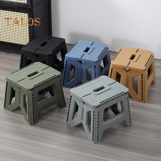 Plastic Folding Stool with Portable Handle Hold 400Lbs Lightweight Heavy Duty Outdoor Camping Hunting Picnic Fishing Mini Collapsible Chair Seat