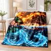Demon Slayer Flannel Throw Blanket Soft Warm Cozy For Sofa Bed Indoor Home Bedroom Use