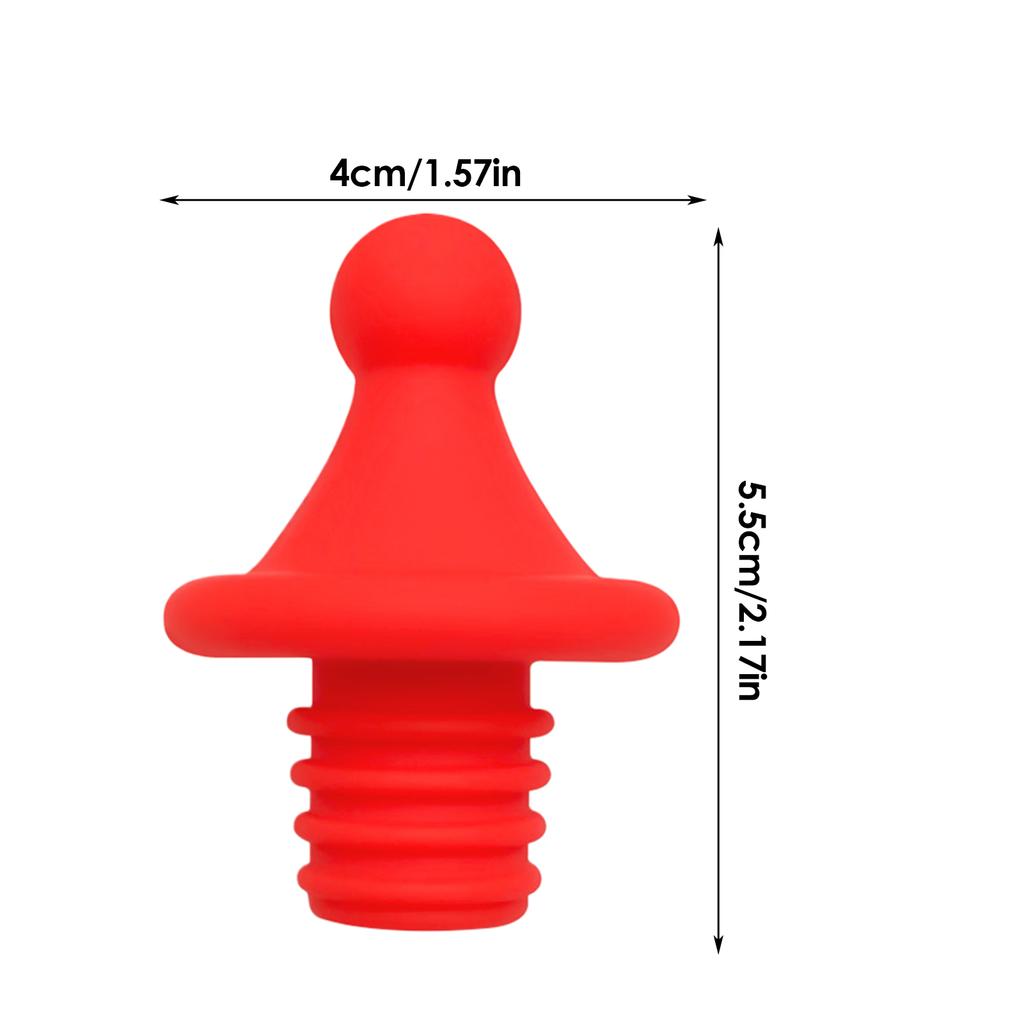 1PC Silicone Bottle Stopper Bottle Cap Wine Cork Wine Pourer Stopper Bottle Cap Cute Top Hat Preservation Gel Cork Strip