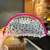 1pc Dopamine Dragon Fruit Hair Clip for Women-Cute Cartoon Design, Clear & Pink Acrylic Hairpin with Black Dots