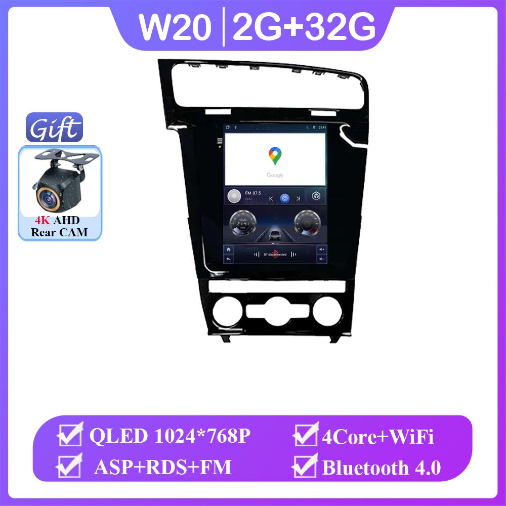 9,7-дюймовый автомобильный Android 14 для Volkswagen Golf 7 2012 - 2020 автомобильный мультимедийный плеер Android Auto GPS навигация 5G wifi BT без 2din DVD