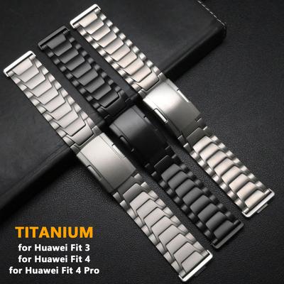 Роскошный титановый ремешок для Huawei Watch Fit 3 4 4pro Ремешок Мужской Сменный ремешок для Huawei Fit4 Pro Аксессуары Ремешок для наручных часов