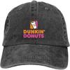 Кепка-бейсболка Dunkin с пончиком, унисекс, для кемпинга, винтажная, джинсовая, классическая хлопковая, папина кепка, регулируемая, однотонная