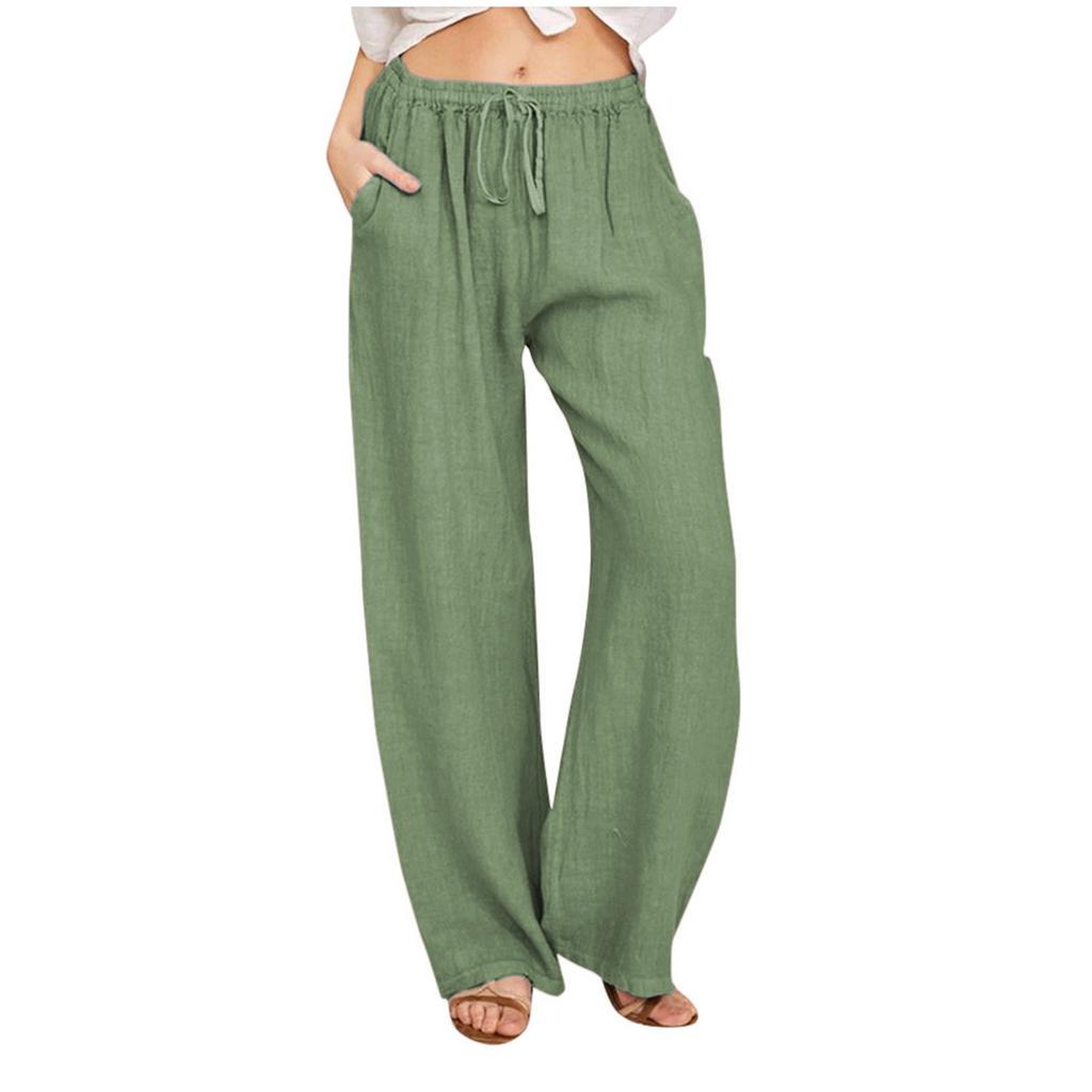 Women's Casual Wide-leg Pants Loose Plus Size Breathable Light Pants