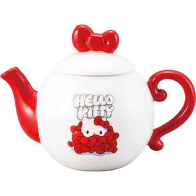 Элегантный чайник Sanrio "Hello Kitty" с лентой, Белый, Прибл.. 18 x 11 x 14 см, 500 мл, SAN4798