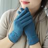 Новые модные женские перчатки Grace, женские зимние винтажные сенсорные теплые ветрозащитные перчатки для езды на велосипеде с полным пальцем, варежки