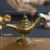 12cm(4.7")Legend Aladdin Magic Genie Lamps Classic Rare Hollow Incense Burners Retro Wishing Oil Lamp Home Decor Gift