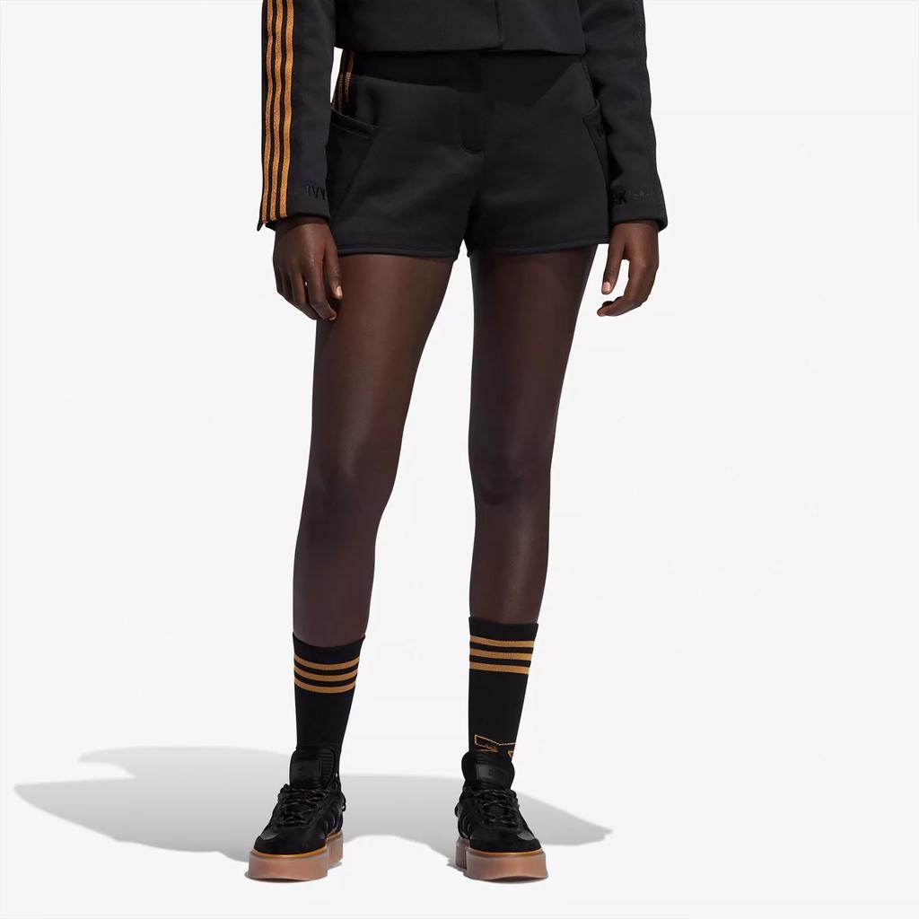 Adidas Оригинальные шорты Ivy Park 3 Mesa Sports, удобные повседневные шорты в полоску, женские шорты черного цвета GR1465