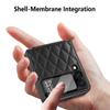 Luxury Pu Leather Lozenge Patterns Hinge Protector Cover For Samsung Galaxy Z Flip 4 Z Flip 3 All -Inclusive Case For Z Flip 3 4
