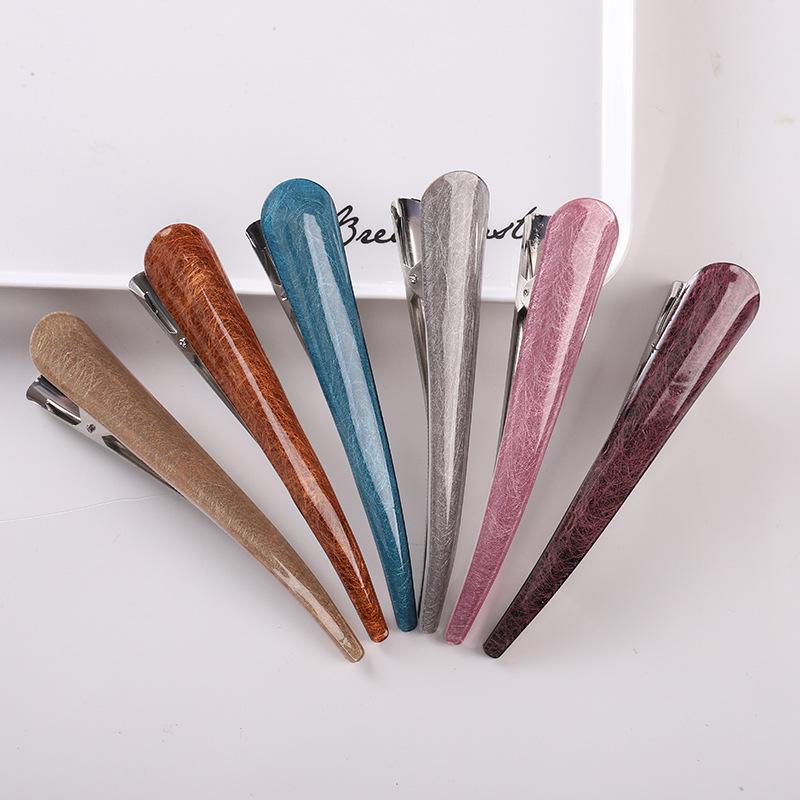 Женская большая заколка для волос в корейском стиле из ацетата - Матовый акрил для конского хвоста и высокой прически