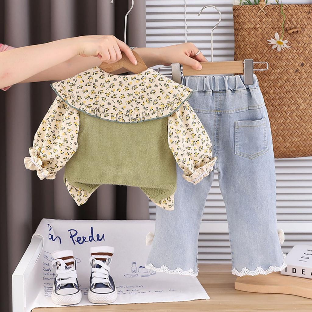 Детский повседневный комплект с длинным рукавом, удобные наряды для повседневной носки