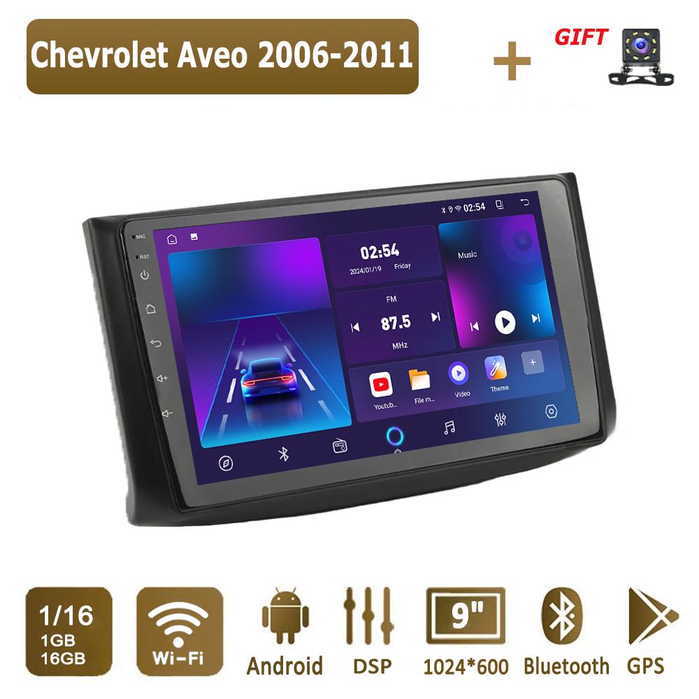 Android Carplay автомобильное радио для Chevrolet Aveo 2006-2011 мультимедийный проигрыватель головное устройство стерео GPS навигация BT WIFI 4+64 ГБ