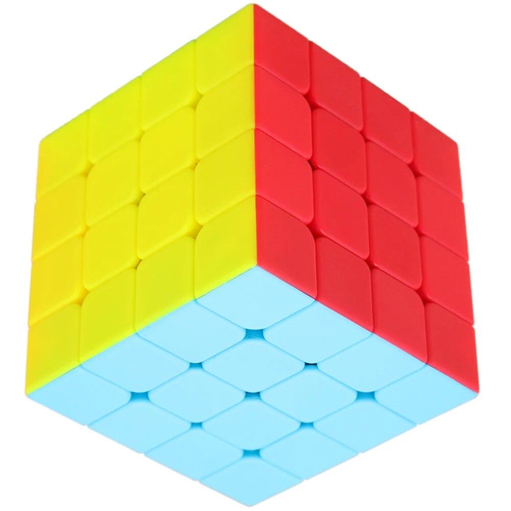 Кубический QiYi Magic Cube без наклейки, головоломка Twist QuYi 4x4 QiYuan S Qi Yi IQ 44cube QlYl QY, детская интеллектуальная игрушка для детей 7-8 лет