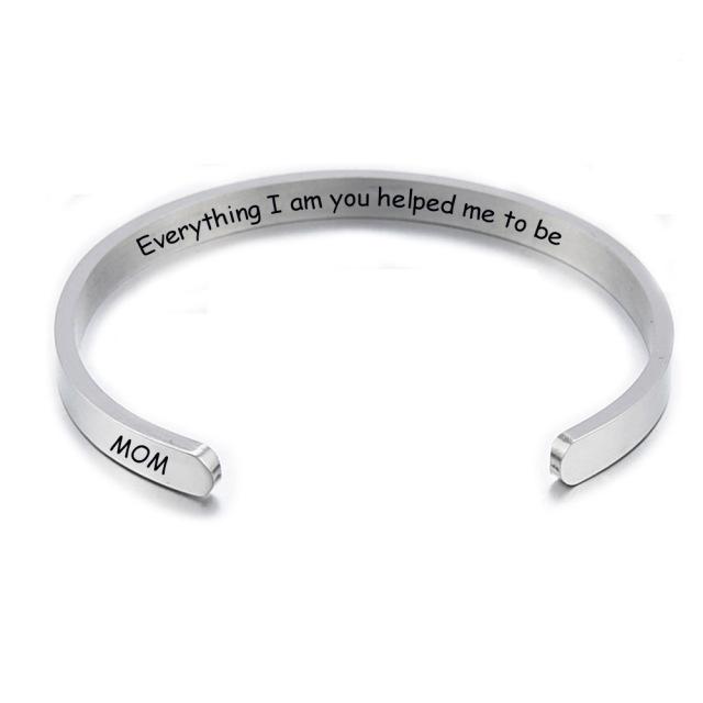Браслет из титановой стали, браслет с индивидуальной фразой, резной браслет, подарок на день рождения, выпускной, подарок дружбы, сувенир для женщин