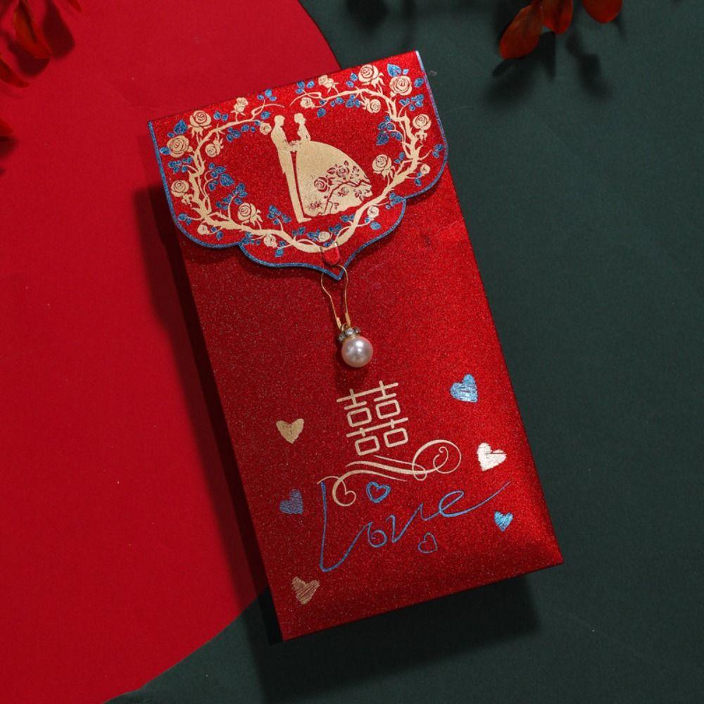 New Year's Blessing Bag Red Envelope New Year Packet Blessing Bag Money Pocket DIY Packing
