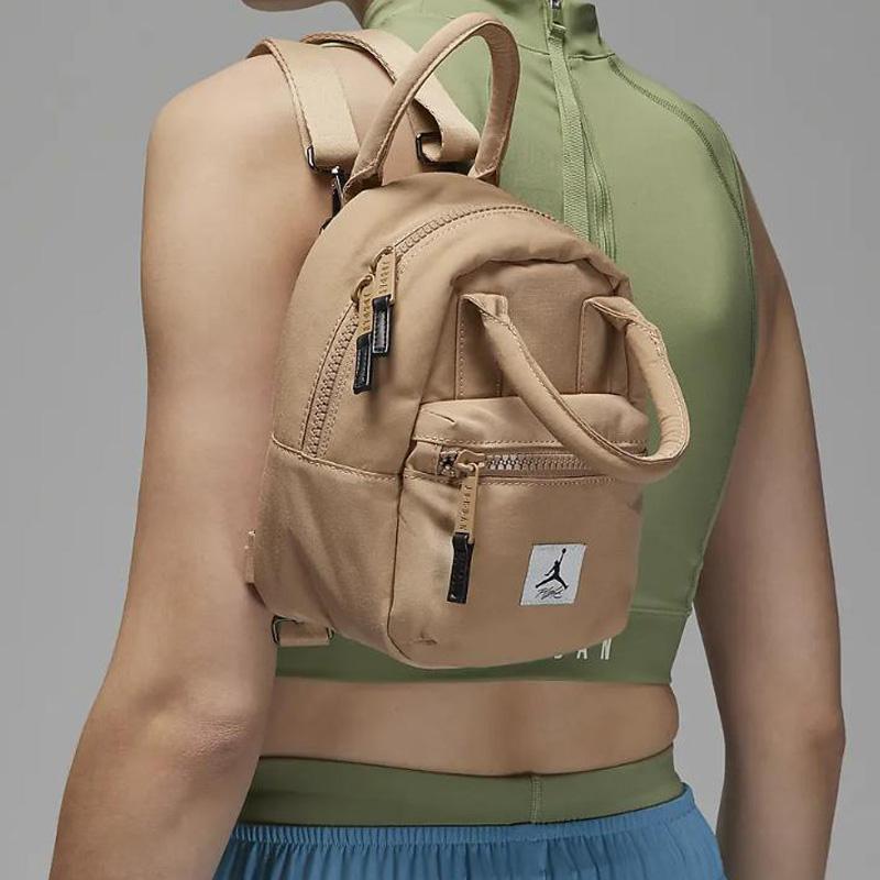 New Jordan Cotton With Nylon Backpack Mini Women's Coffee FD6768-258