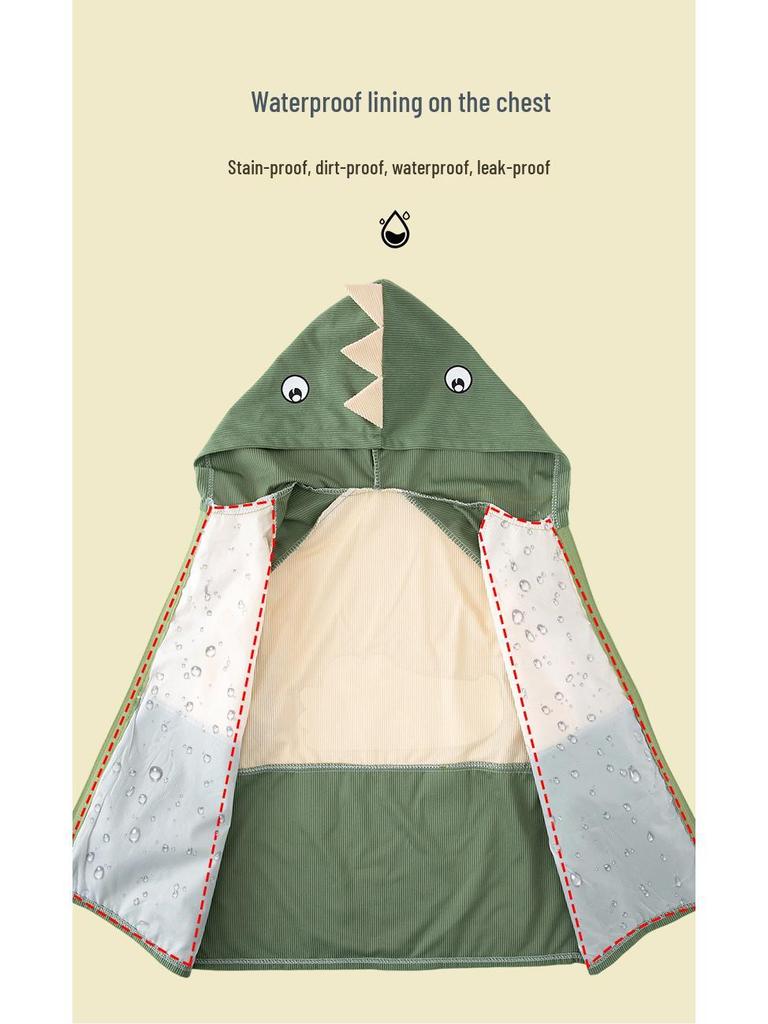 Детский комбинезон-пуховик среднего и большого размера - Водонепроницаемый, грязеотталкивающий, осенне-зимний, детский сад, верхняя одежда, фартук для мальчиков