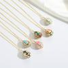 1Pc Clavicle Chain Exquisite Pattern Gift Easter Egg Niche Pendant Necklace Water Droplet Pendant