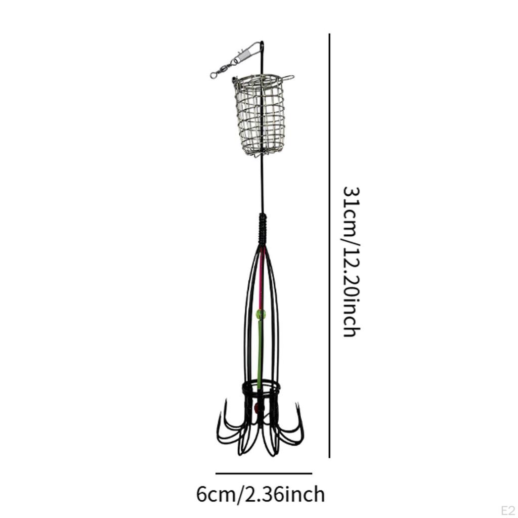 Подвесные рыболовные крючки для ловли крабов, рыболовные приманки, кормушки, клетки, крючки для соленой воды