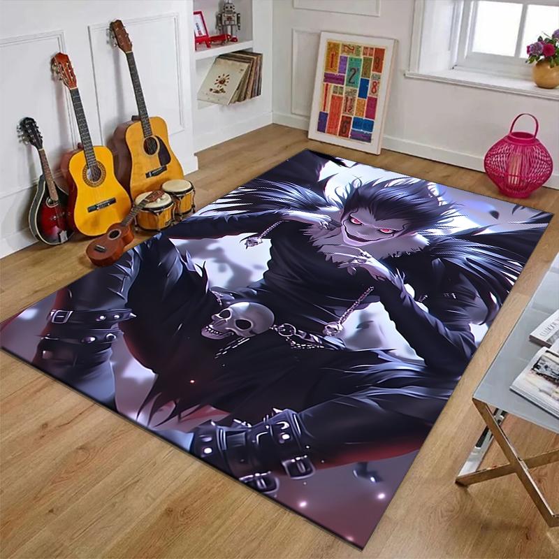 D-Death Note1Printed Area Rug Carpet for Bedroom Living Room Home Decor Rugs Mat Non Slip Mat Rug for Bedside