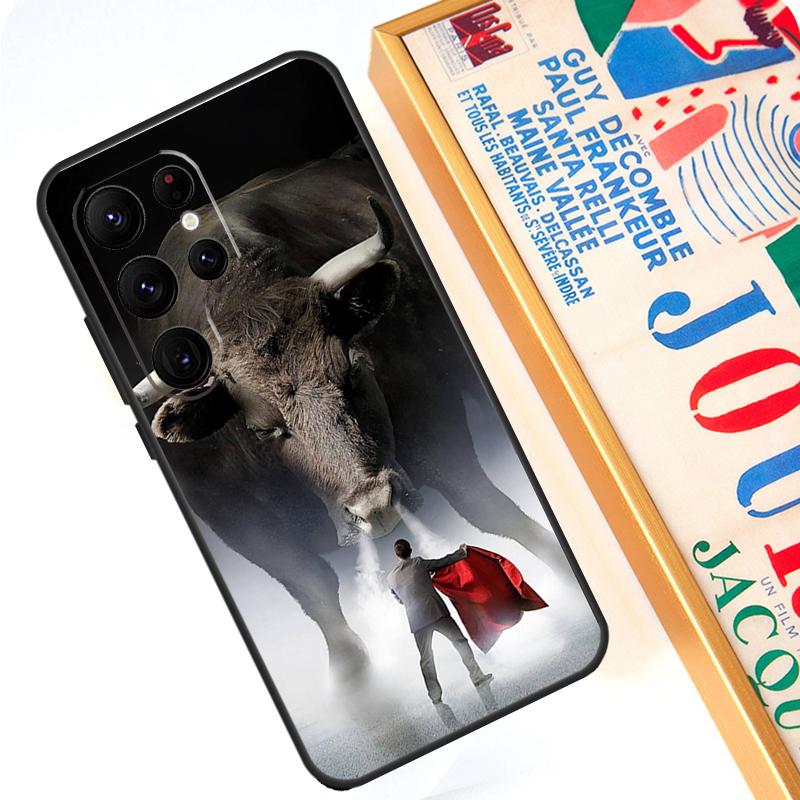 Bullfight Bull Fighter Case For Samsung Galaxy S24 S23 Ultra S22 Note 20 Note 10 Plus S8 S9 S10 S21 S20 FE Cover
