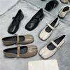 Novelty Split Toe Flat Shoes Woman Quality Leather Mary Janes Japanese Style Trotters Flats Ankle Bele Tabi Ninja Loafers Women