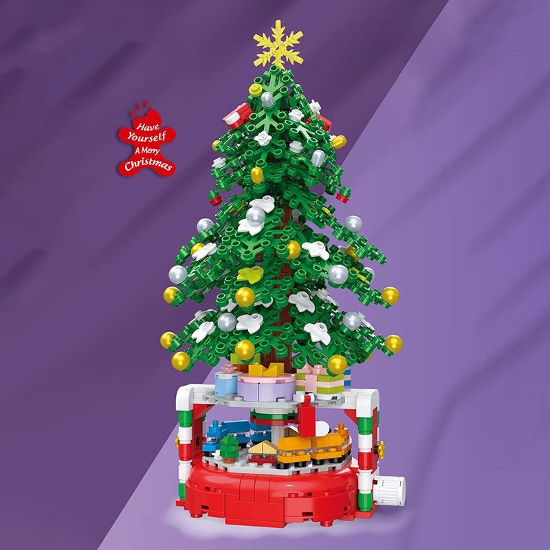 Tree Building Block Assembly Accessories Diy Building Block Potted Christmas Tree Christmas Presents Christmas