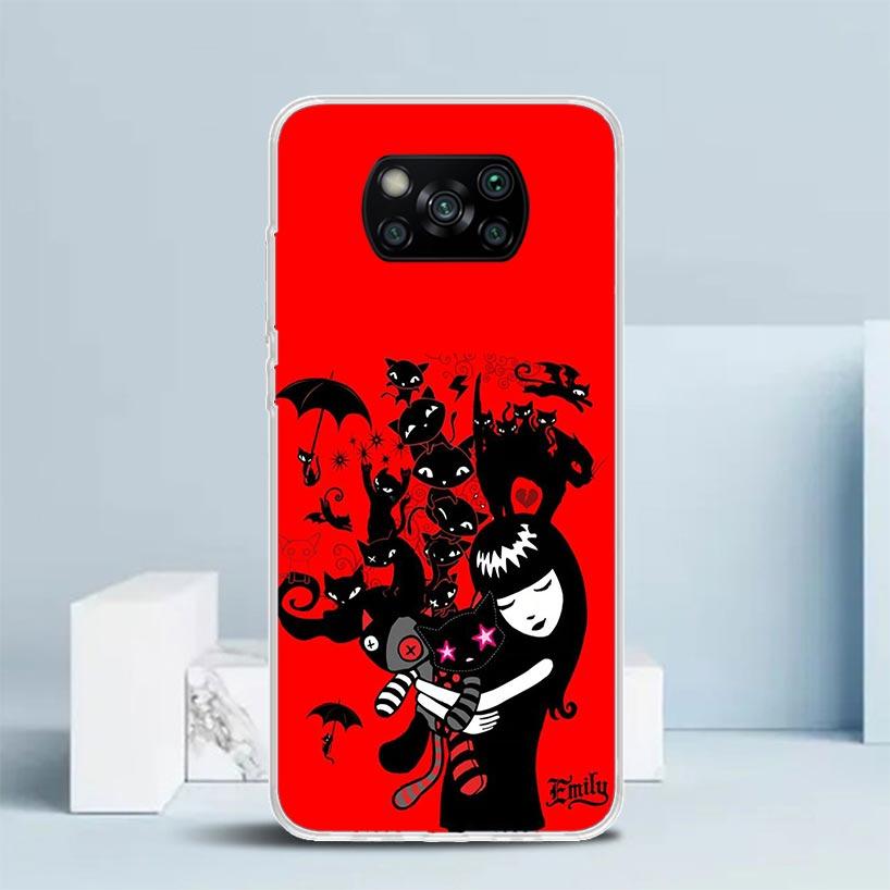 Чехол для телефона Xiaomi Poco F7 Ultra X7 X6 X5 Pro M7, Redmi 15 15C 13 13C 12 12C 10 10C, мягкий, с принтом Emily The Strange