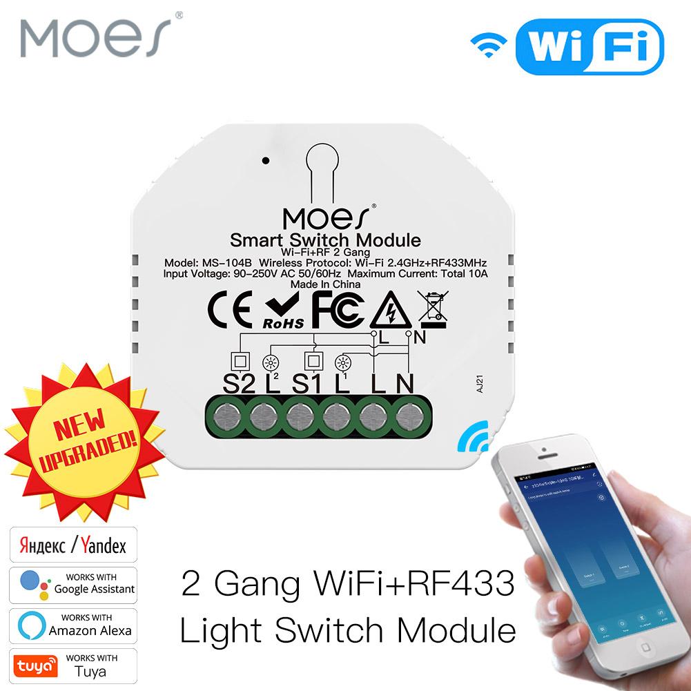 Индивидуальный Мини DIY Tuya Zigbee 3.0 RF 433 Умный Настенный Выключатель Света Беспроводной Модуль Реле Tuya Google Home Alexa