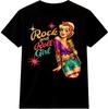 Футболка Rock Roll Girl Ретро Пин-ап Певица Рокабилли Графическая футболка Топ
