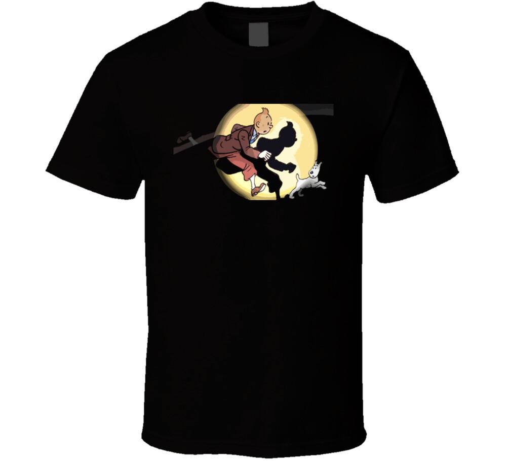 Tintin Cartoon Comic Hero Detective T Shirt Mens Womens Tees Top