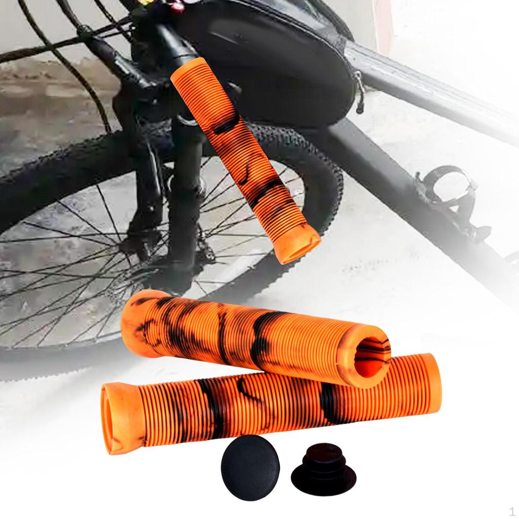 2 Pieces Bike Handlebar Grips Cycling Bar Covers Soft Sleeves Replacement Bicycle Handle