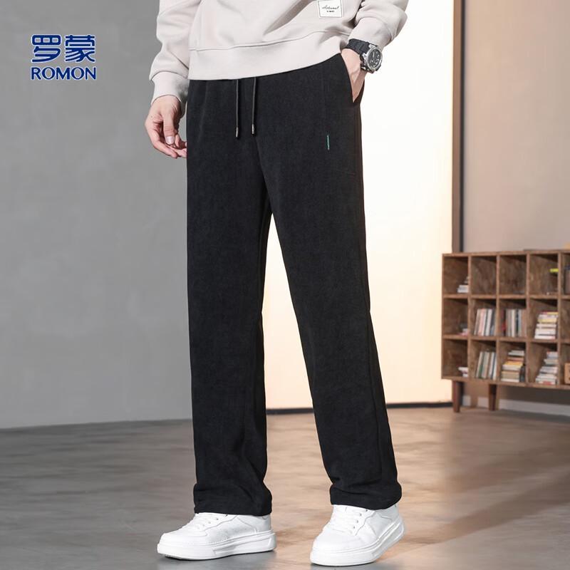 Romon Men's Corduroy Straight-Leg Casual Pants