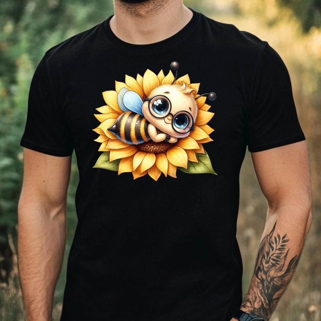 T-Shirt Herren Honigbiene Motiv Baumwolle Größe XS bis 5XL