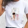 Women T-shirts Female Watercolor 90s Trend Style T Tee Cartoon Clothes Short Sleeve Casual Shirt Fashion Top Graphic Tshirt