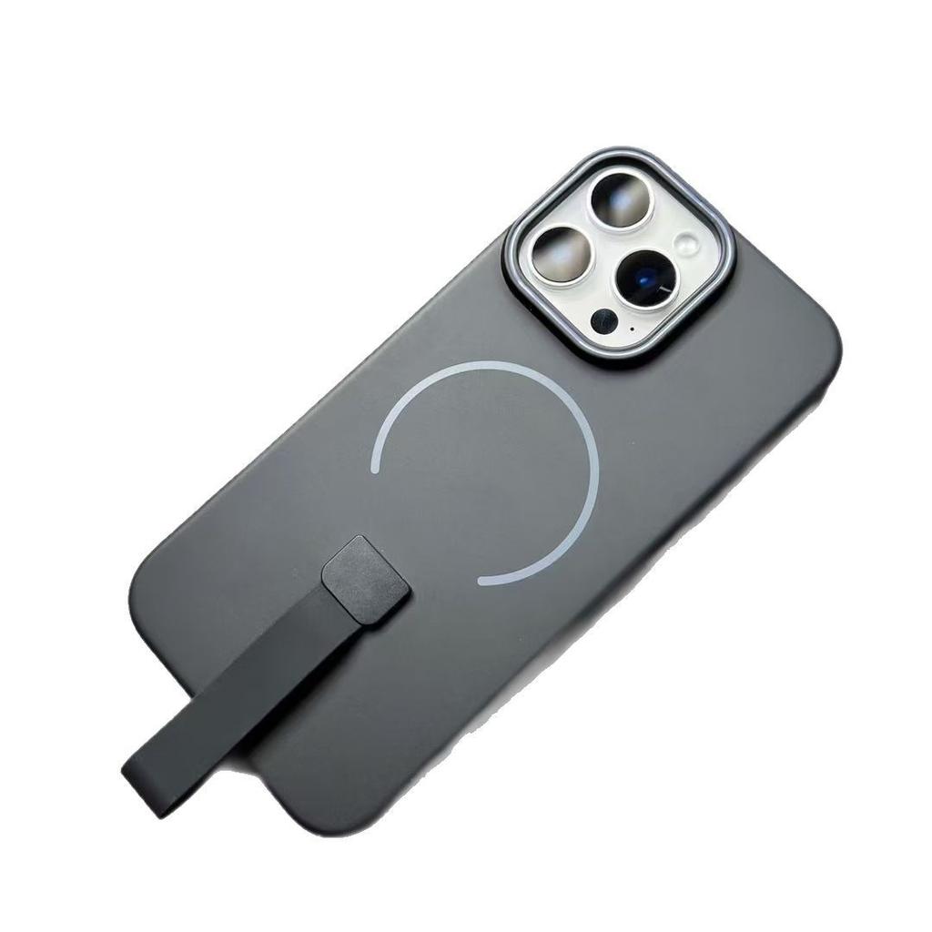 Подходит для IPhone16promax Наручный ремешок ПК Матовый Тонкий Кольцо Магнитная Адсорбция IPhone15/14 Противоударный Защитный Чехол