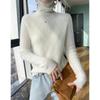 Autumn and Winter New Lazy Style High-end Knitted Sweater Slim and Thin Hollow Bottoming Top Stacked High Neck